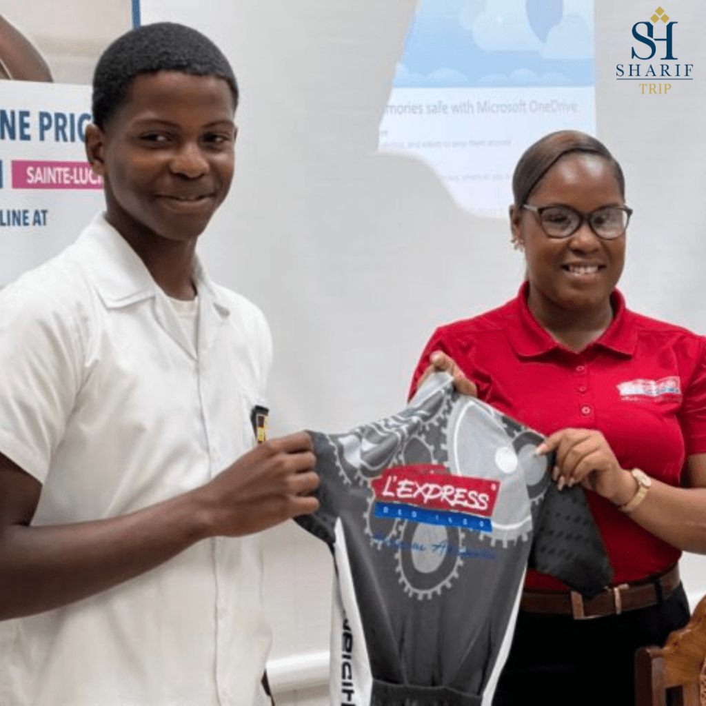 دوچرخه‌سوار تیم ملی دومینیکا توانست بورسیه تحصیلی L’Express Des Iles را دریافت کند.
